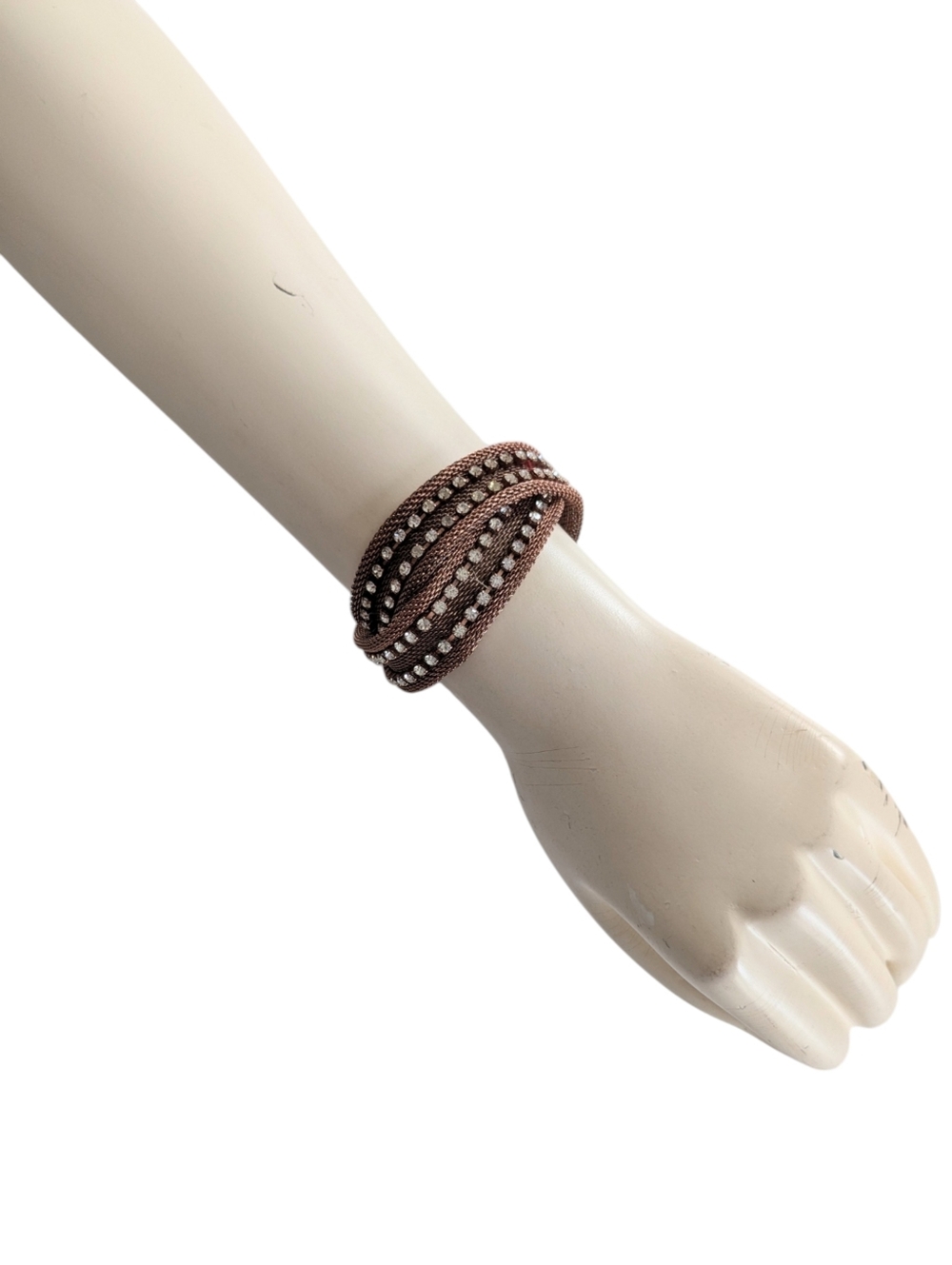 Copper Mesh Bracelet With Sequins